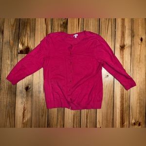Hot pink Talbots Cardigan